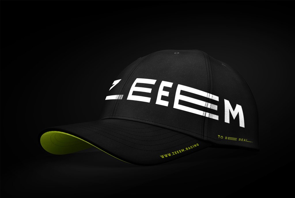 Schwarze Cap mit weißem 